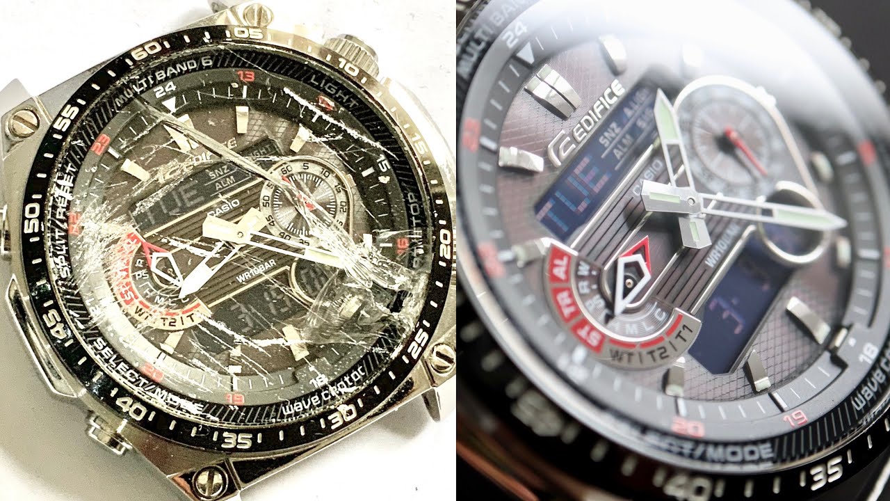 CASIO EDIFICE FULL RESTORATION | how to dismantle service tutorial learn how to polish