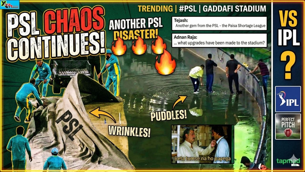&ldquo;Paisa Shortage League!&rdquo; PSL Trolled After Gaddafi Stadium Drainage Fails