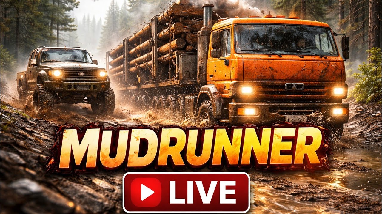 MudRunner LIVE 🚜 Extreme Off-Road Madness | Mud, Trucks & Realistic Driving
