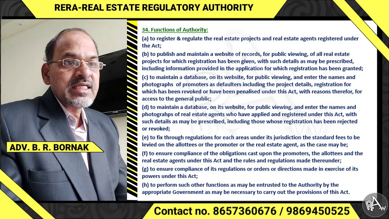 RERA   Part 7 Real Estate Regulatory Authority