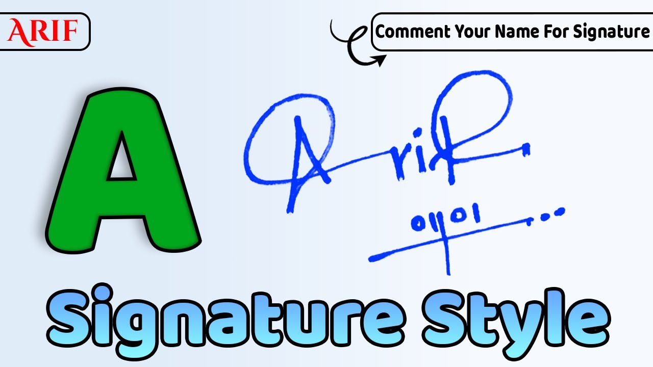 ✔️ Arif Name Signature Style Request Done