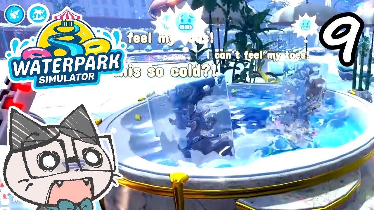 FROZEN SPAS?! | Waterpark Simulator (Part 9) | Twitch Livestream