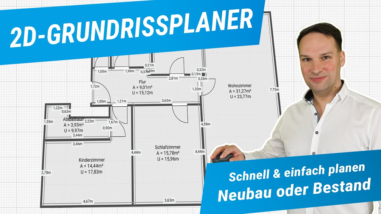 Der 2D-Grundrissplaner - schnell und einfach Räume und Wohnungen in 2D planen