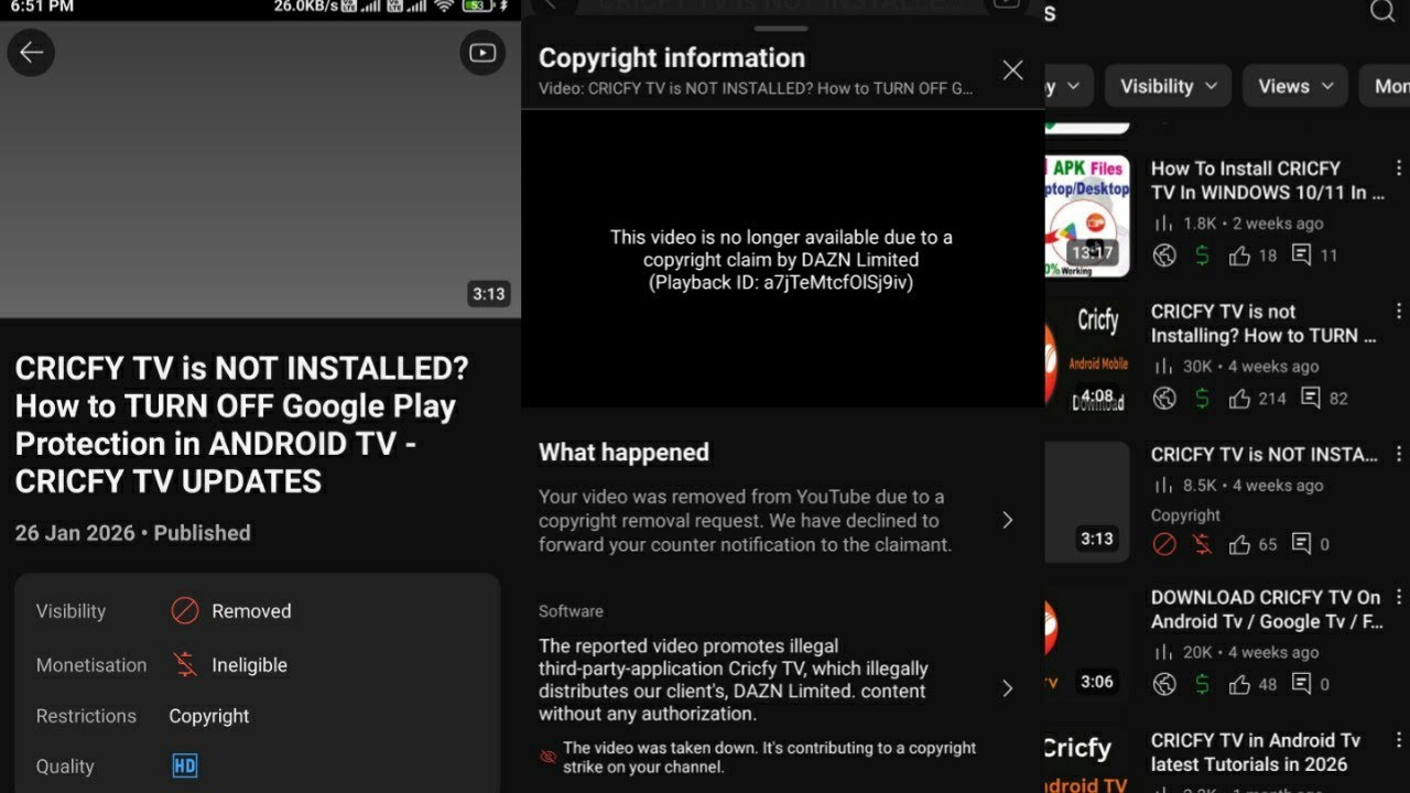 I got 1st Copyright strike on my video😔 without my mistake  #cricfytv #techmsyt @techmsyt