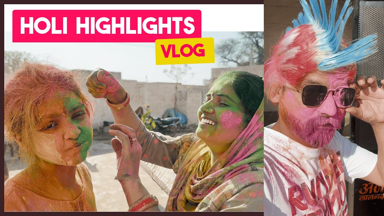 Holi vlog with family 2023 sunil and sonal vlogs