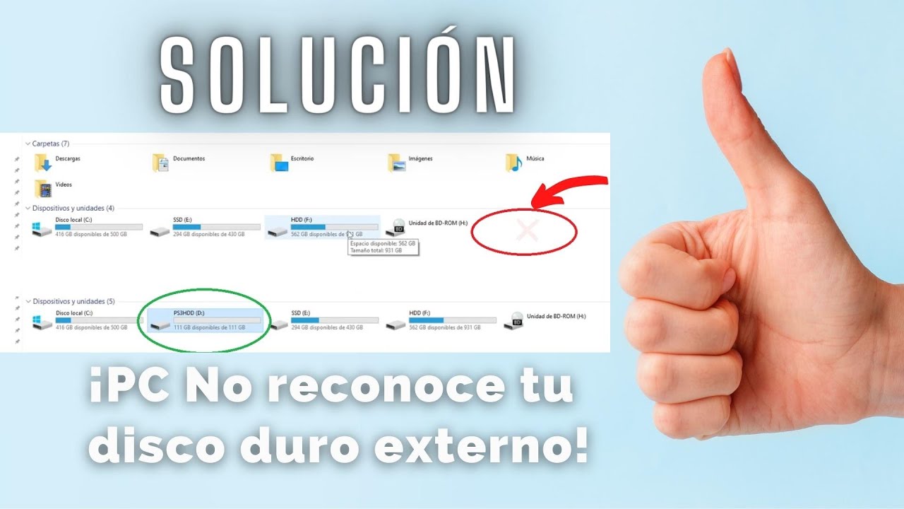 Mi PC No reconoce disco duro por USB. Solución.