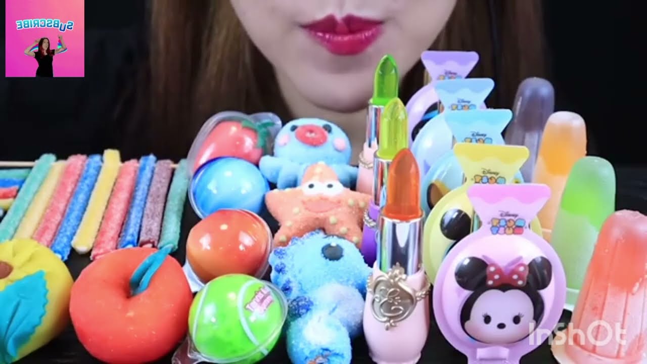 ASMR EDIBLE HAIR BRUSH, KOHAKUTOU, Sheet Jelly Lips! | RGI Vogue TV