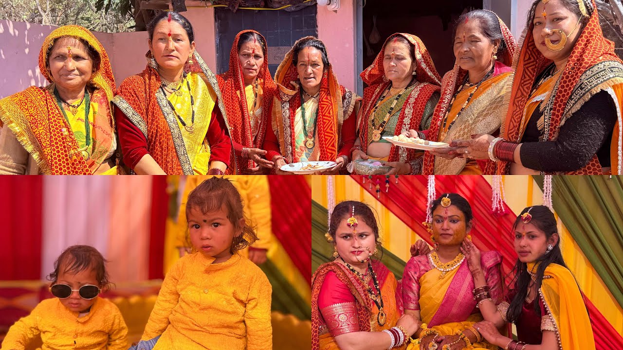 Haldi ki rasam bhi ho gyi 🎨🌻//