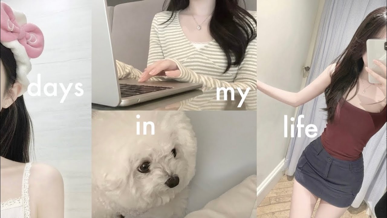 vlog｡ 그냥 혼잣말하는 대학생 브이로그..🐰 맥북 언박싱 📦 ootd ⟡₊ 피부 관리 • 카공 • 니아르 • 일상 브이로그