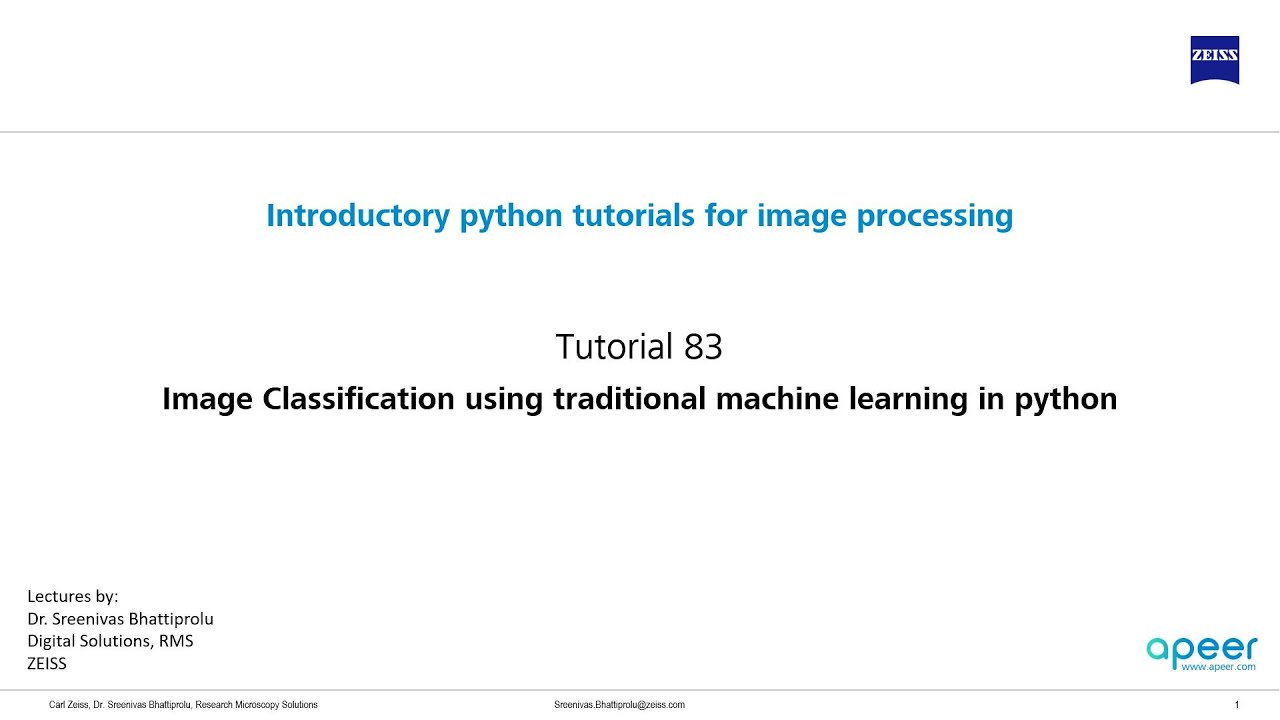 Tutorial 83 - Image classification using traditional machine learning