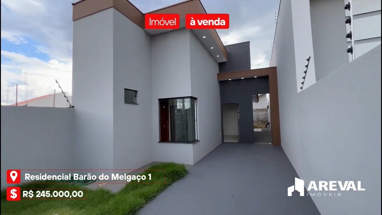Casa com 2 quartos sendo um suíte à venda por R$ 245.000 - Residencial Barão do Melgaço 1-Vilhena/RO