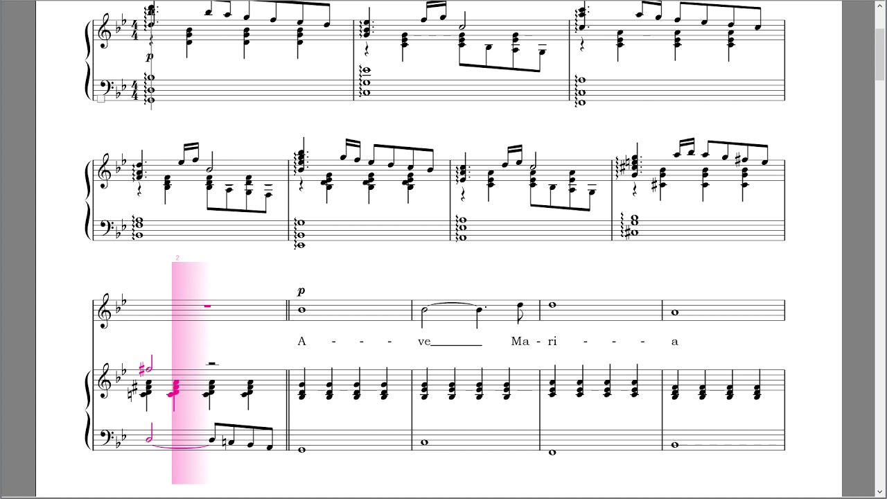 カッチーニのアヴェ・マリア　g minor ト短調 高声用