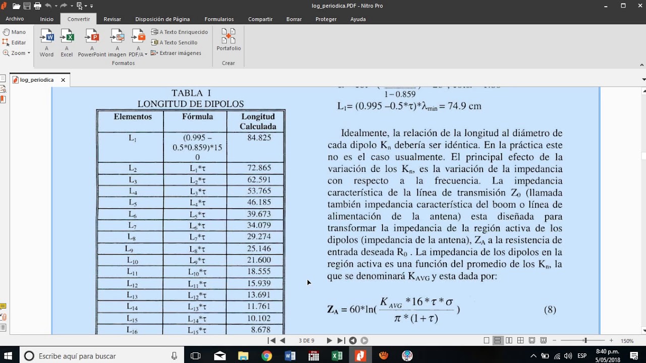 Diseño de una antena Log-periódica en Software Mmana-gal