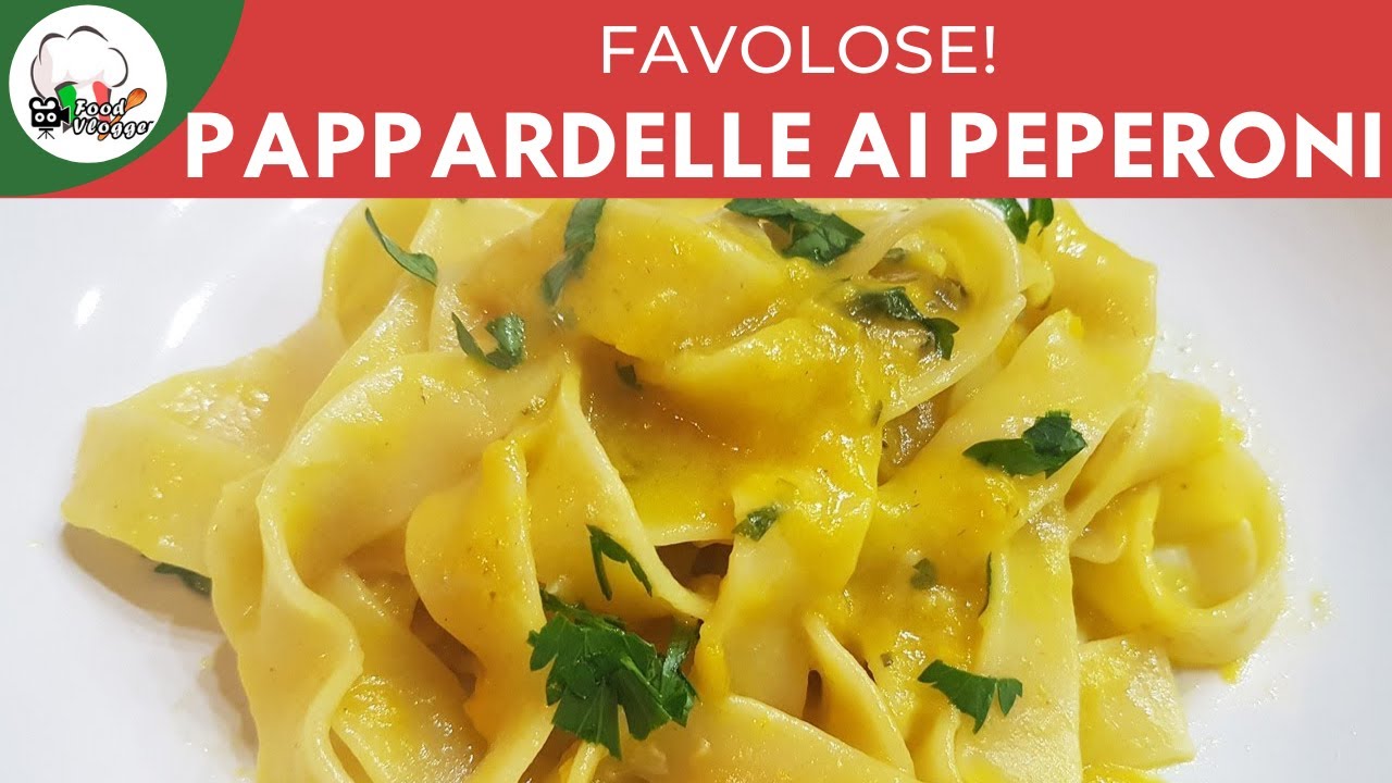 PAPPARDELLE ACCIUGHE CAPPERI E CREMA DI PEPERONE [PRANZO VELOCE] | FoodVlogger