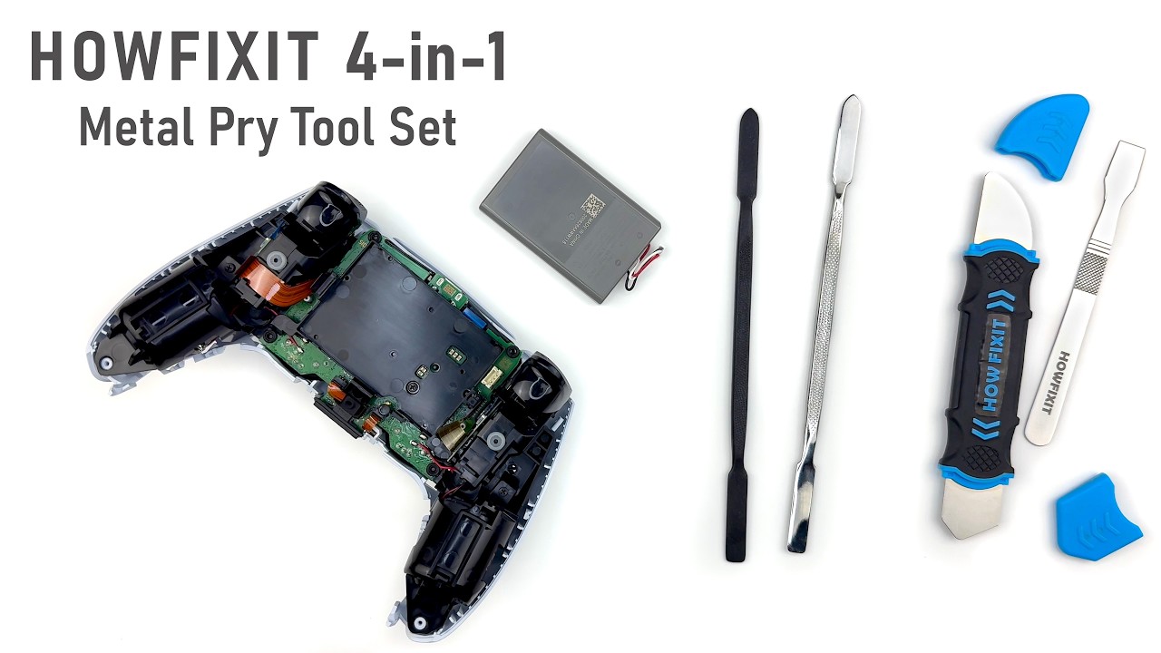 HowFixit 4-in-1 Metal Spudger & Pry Tool Set