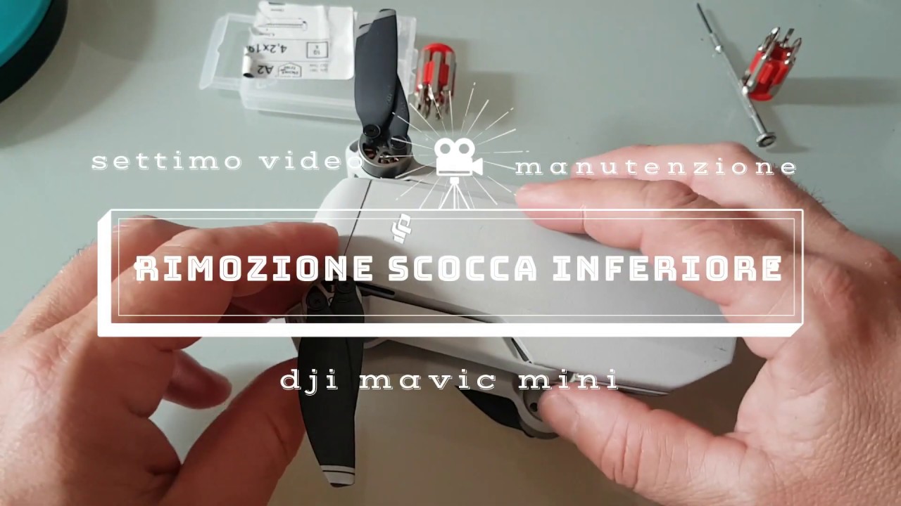 dji mavic mini rimozione plancia inferiore motherboard