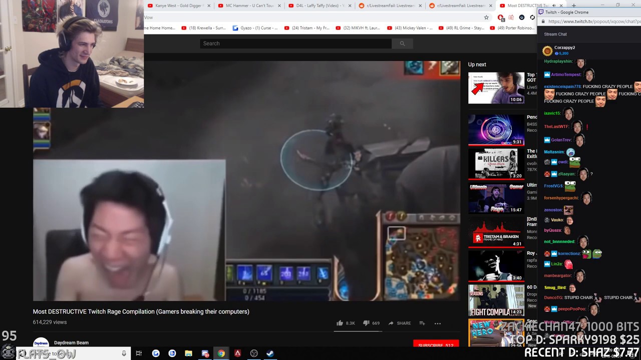 xQc Reacting to Most DESTRUCTIVE Twitch Rage Compilation