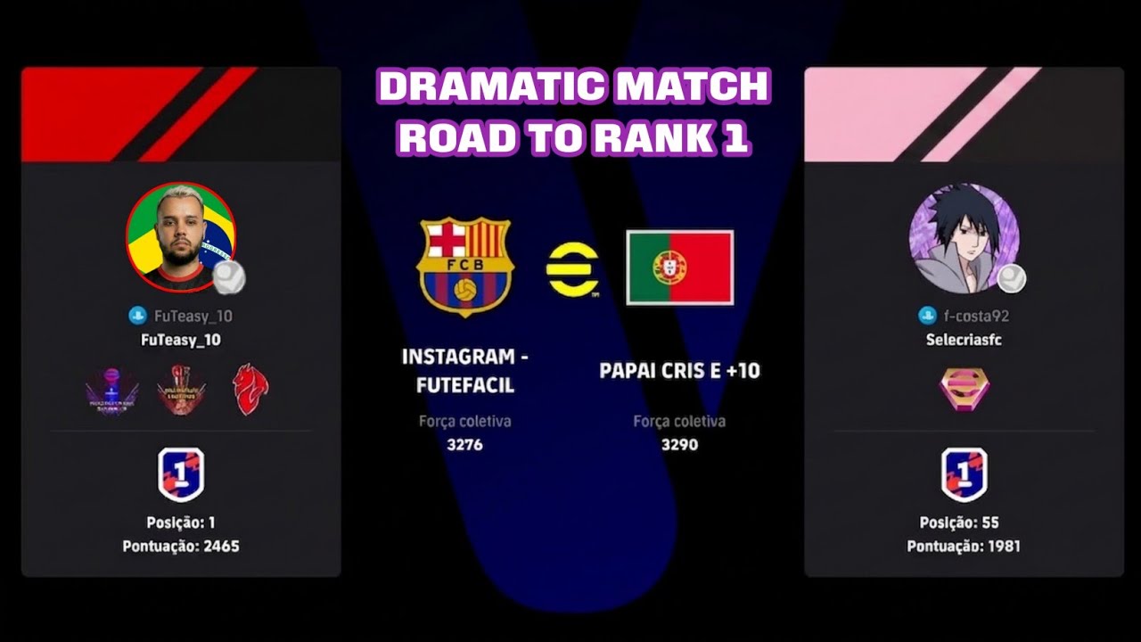 Dramatic Match! FuTeasy_10 Road to Rank 1 | eFootball Division 1 | Dream Team