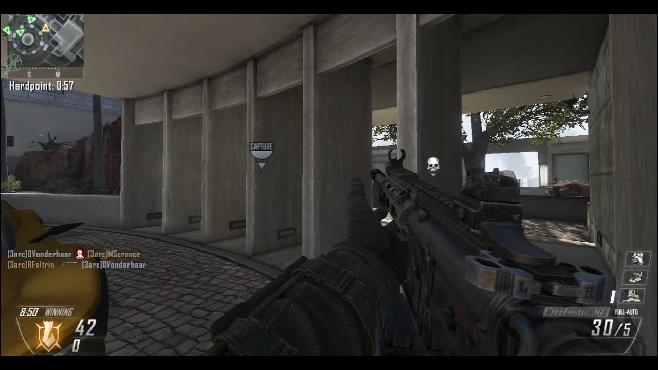 Call of Duty Black Ops 2 Gameplay | Bots Multiplayer | Hardpoint on Raid