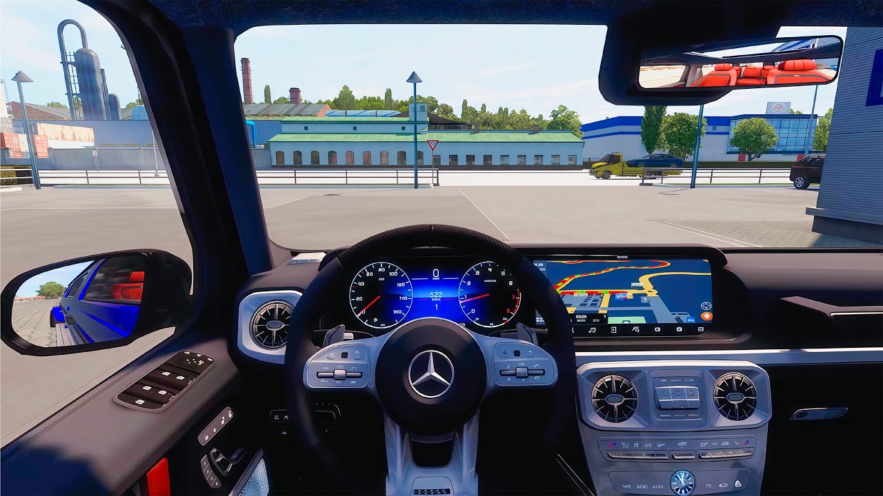 Mercedes Benz G63 AMG 2022 - Euro Truck Simulator 2 [POV Wheel Game Play]