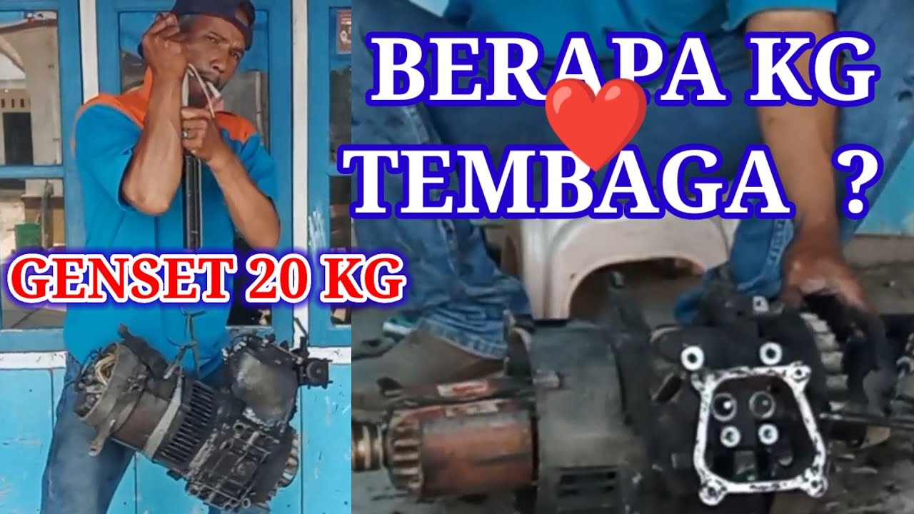 Cara bongkar dinamo genset bekas || cara ngambil tembaga #rongsok #genset20kg