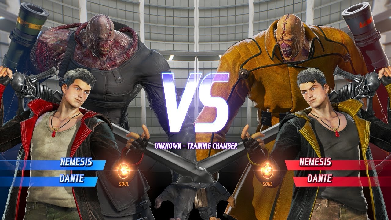 Nemesis and Dante VS Nemesis and Dante - Marvel vs Capcom Infinite