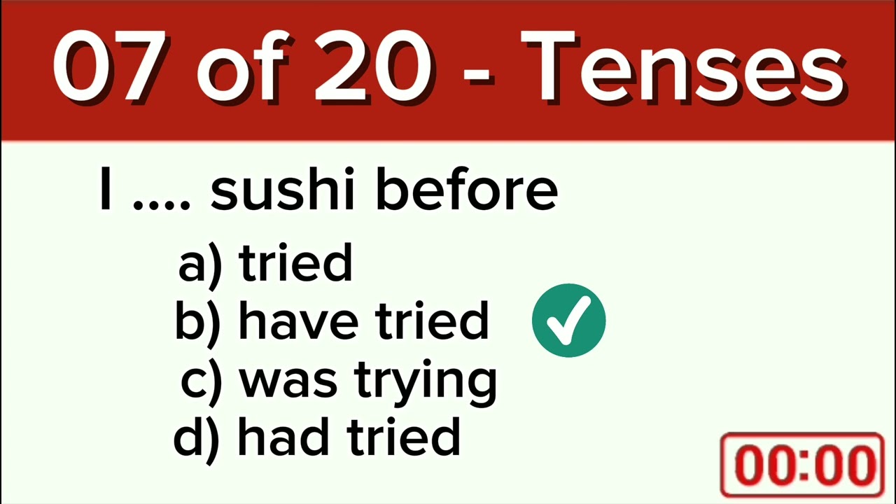 Tenses Quiz 🔰 | Grammar test | English Tenses | Quality English for free | English Grammar
