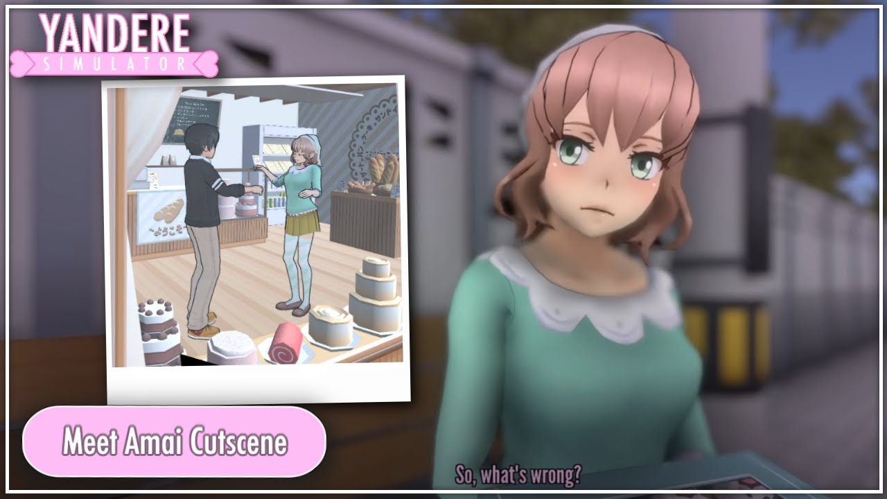 Senpai Meets Amai Cutscene (All Variants) - Yandere Simulator Demo