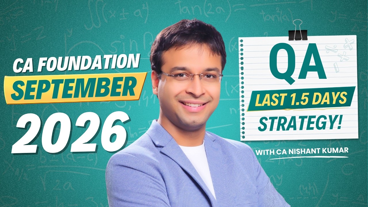 CA Foundation QA Strategy September 2026