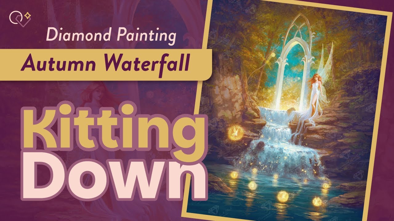 Así hago un Kitting Down de un lienzo de diamond painting ✨ | Desmontamos Autumn Waterfall 🍁🌊