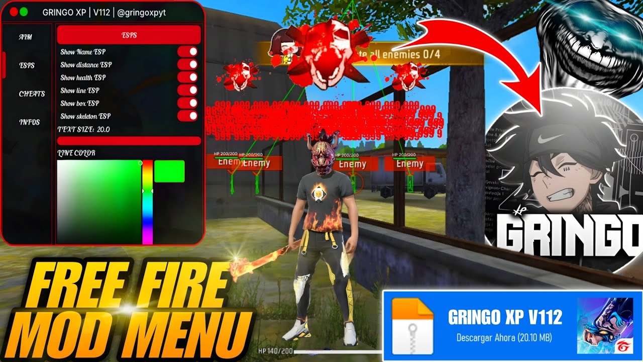 ✅¡Nuevo! Gringo XP Mod Menu Free Fire Hack 2025 *Paso a Paso* Mediafire🤑💎