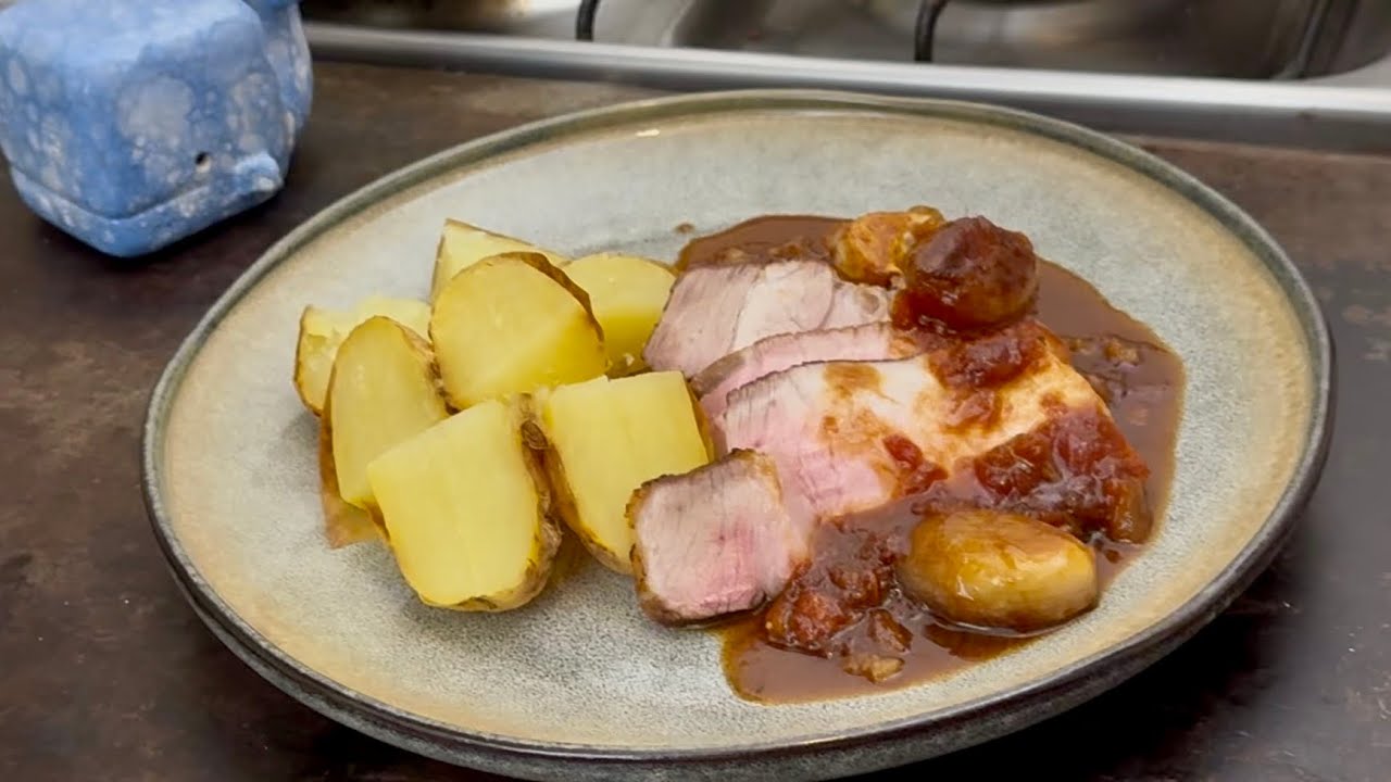 Perfectly Cooked Bone-In Pork, No Oven Needed‼️ Pro-Level Searing Technique/骨付き豚肉をオーブンなしで極上キュイッソン‼️