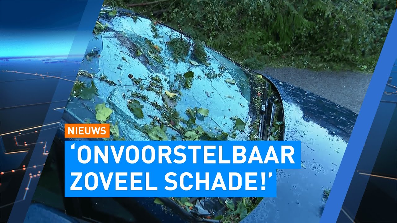 Ik schreeuwde de kinderen naar binnen, huizen onbewoonbaar | Noodweer Leersum