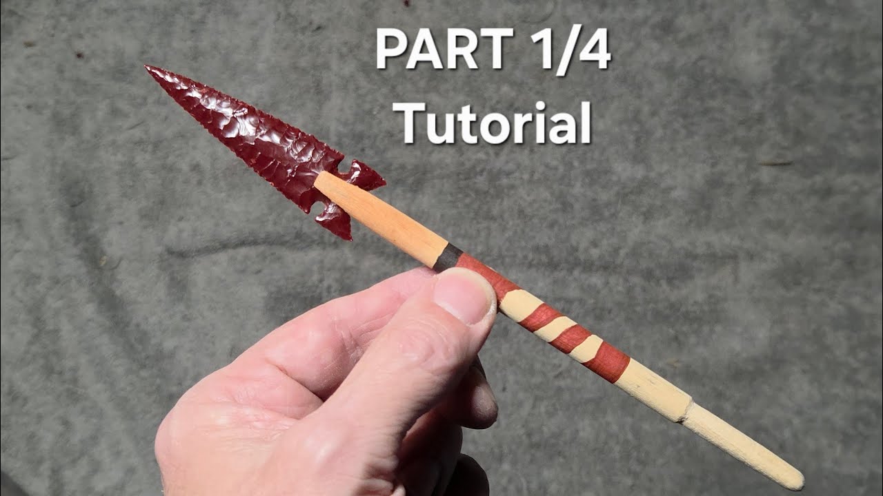 2308 - Part 1/4 - Close Up View Red Glass Challenge #flintknapping 