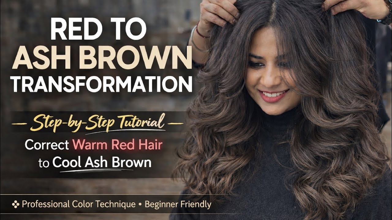 How to ash brown hair Color  Professionally – Full Tutorial #hairbyrohit #hair #youtubeshorts 