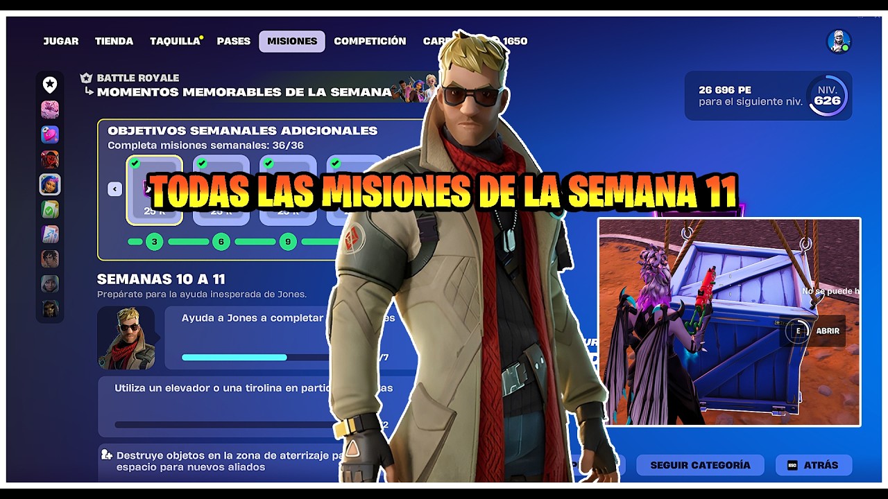 ⚔️FORTNITE - CÓMO COMPLETAR TODAS LAS MISIONES DE LA SEMANA 11 / CAPÍTULO 7