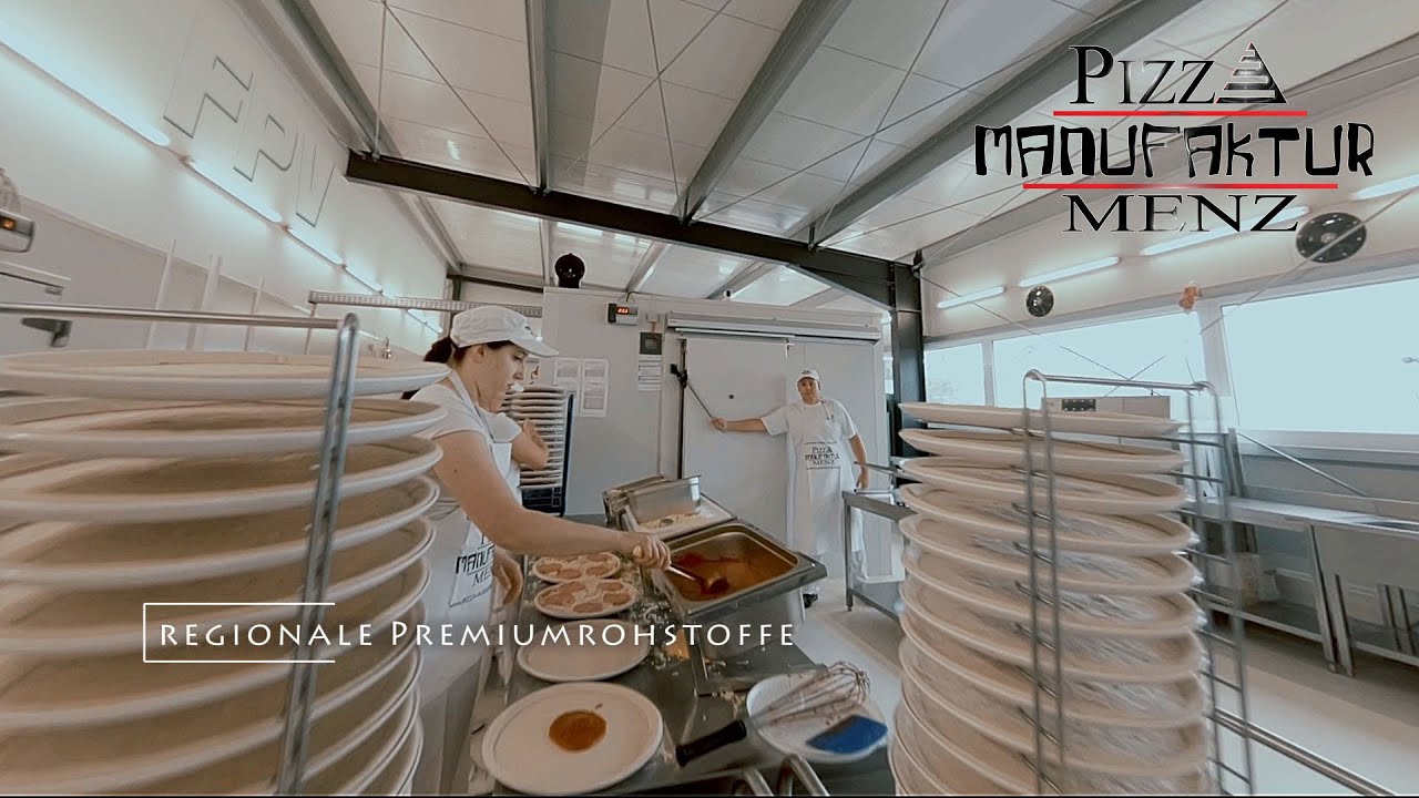 Fly-through at a pizza manufacturer - cinematic FPV