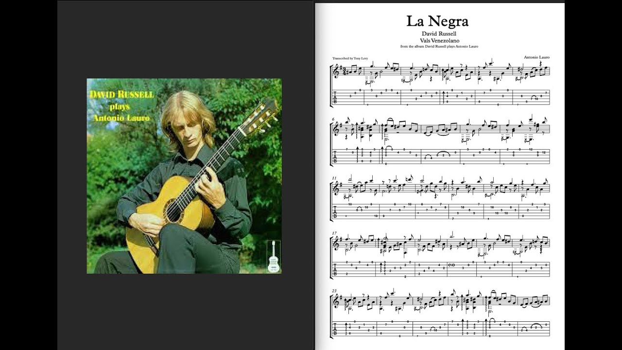 Vals Venezolano Triptico La Negra Antonio Lauro - David Russell (Transcription)