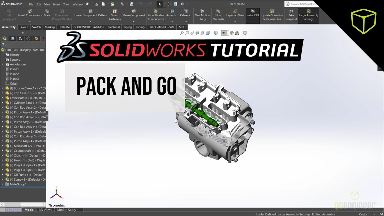 Учебное пособие по SOLIDWORKS — Pack and Go