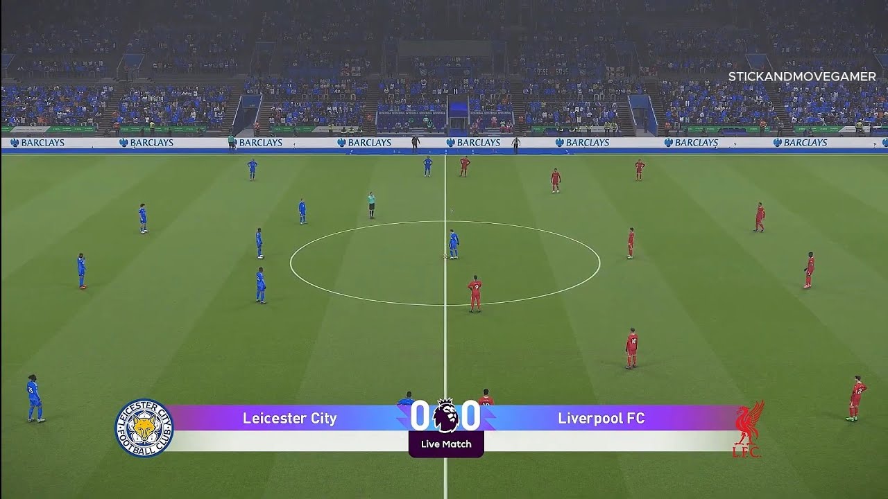Primer tiempo Leicester vs Liverpool. FL 25 manual, leyenda, velocidad -2.