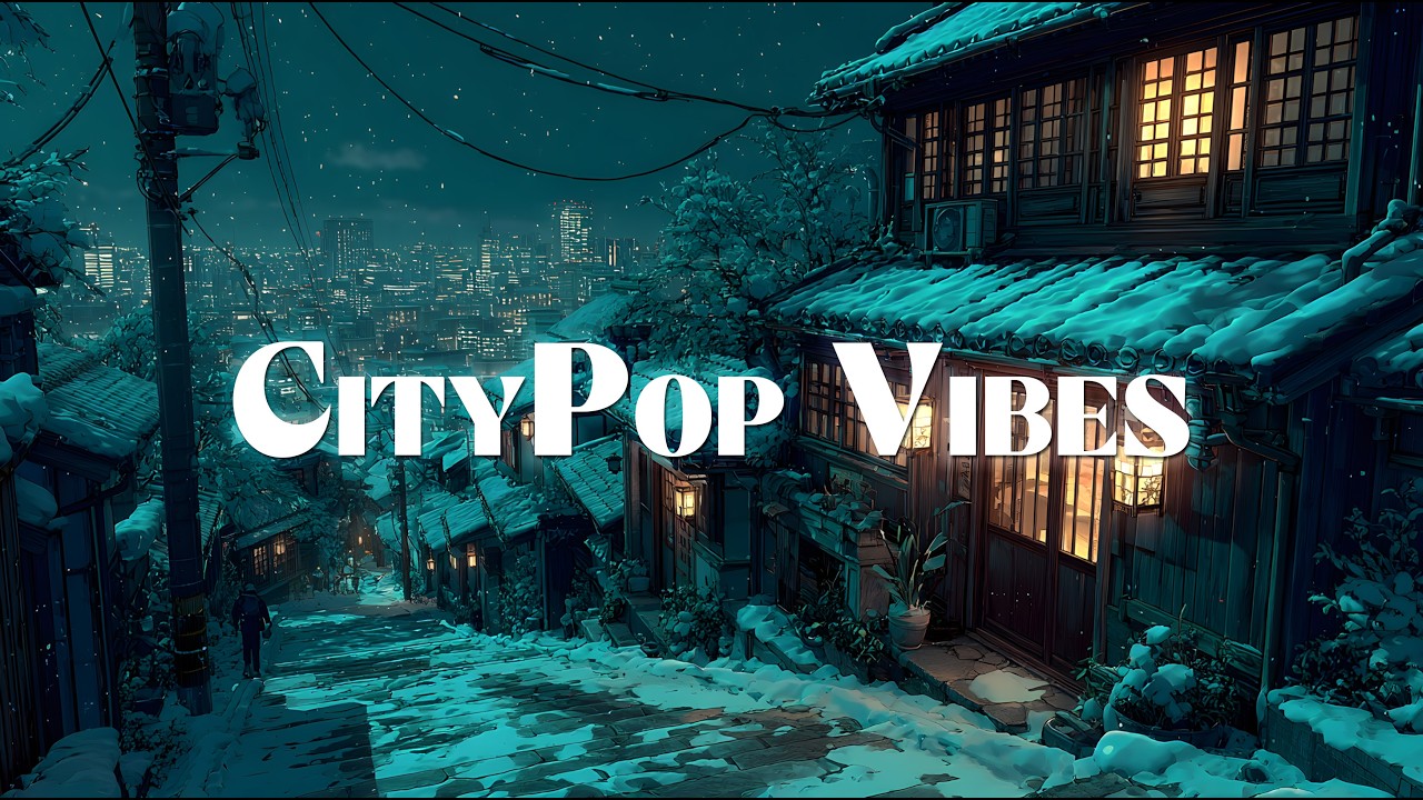 Japanese City Pop Ambience & Snowy Streets 🏞️ Peaceful Study & Sleep Music