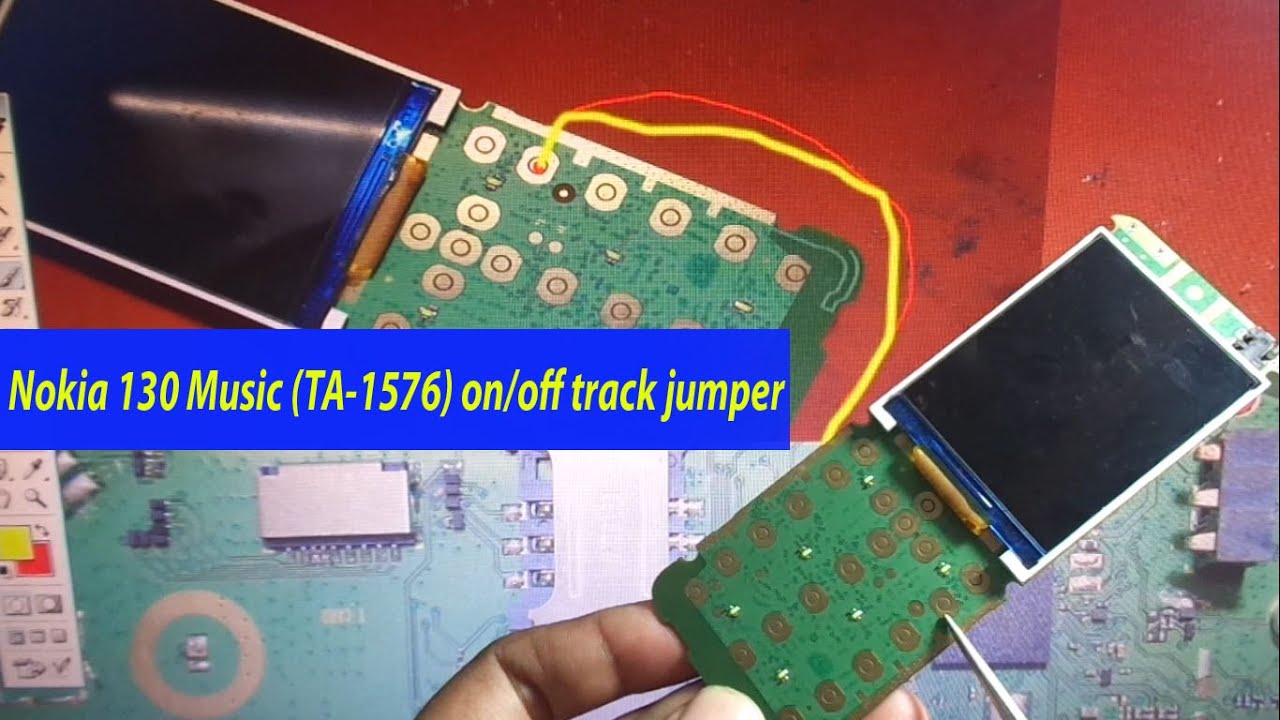 Nokia 130 Music (TA-1576) on/off track jumper solution.