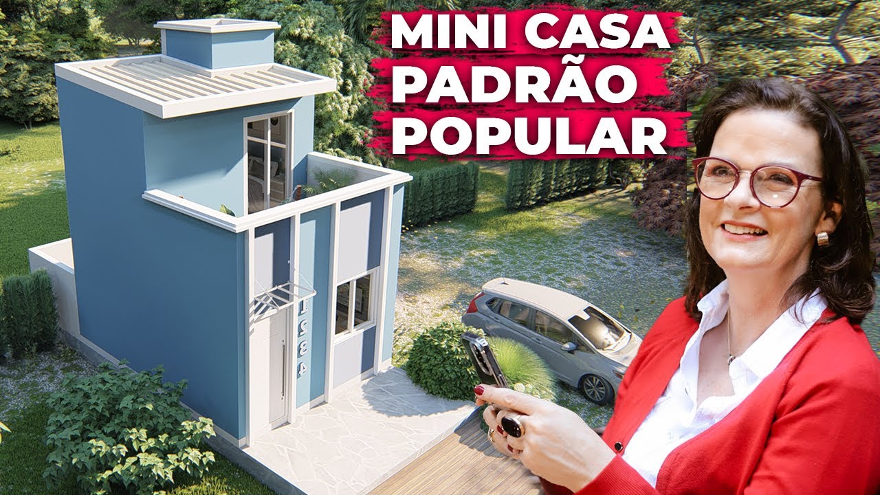Mini Studio com sacada | Planta de casa pequena em 4x7m