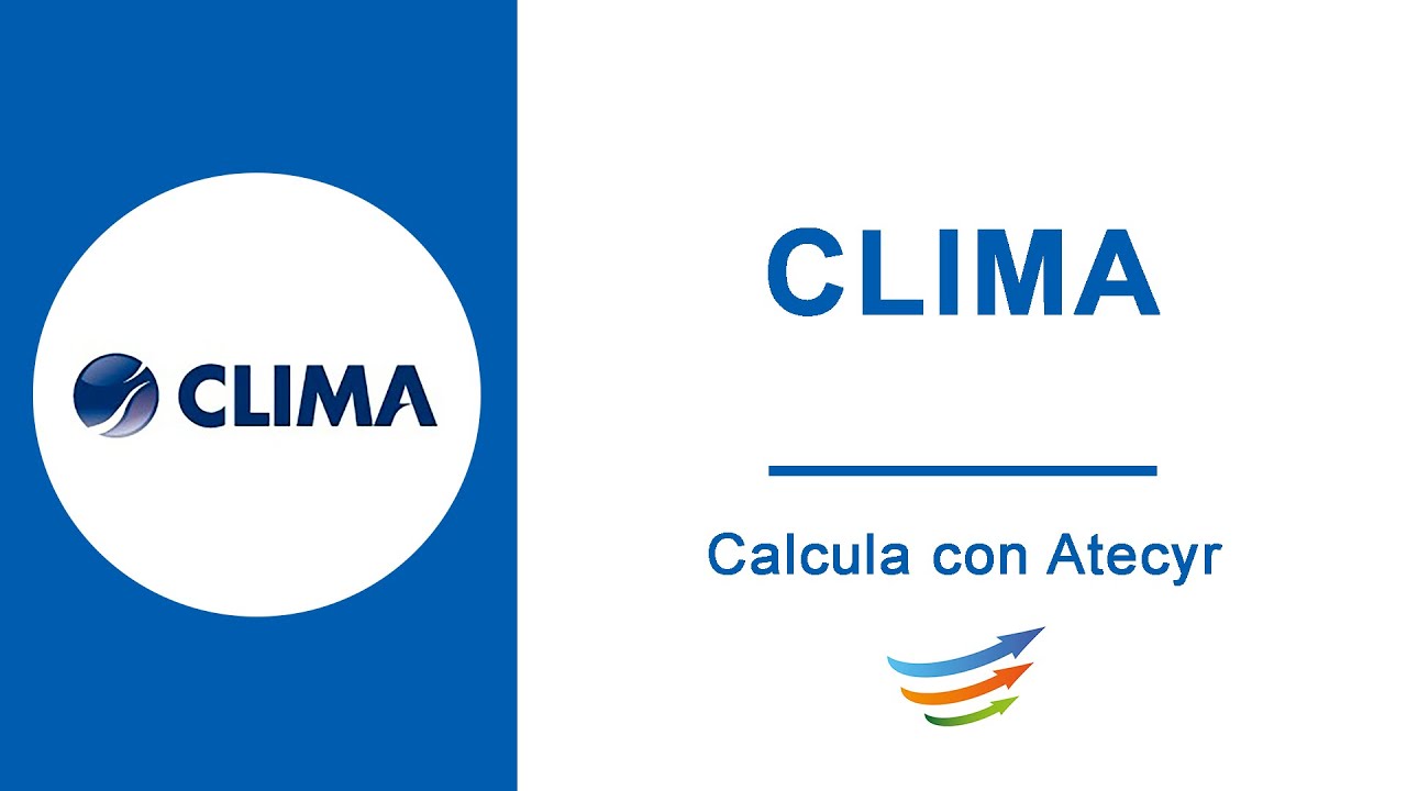 Tutorial: Clima programa Calcula con Atecyr