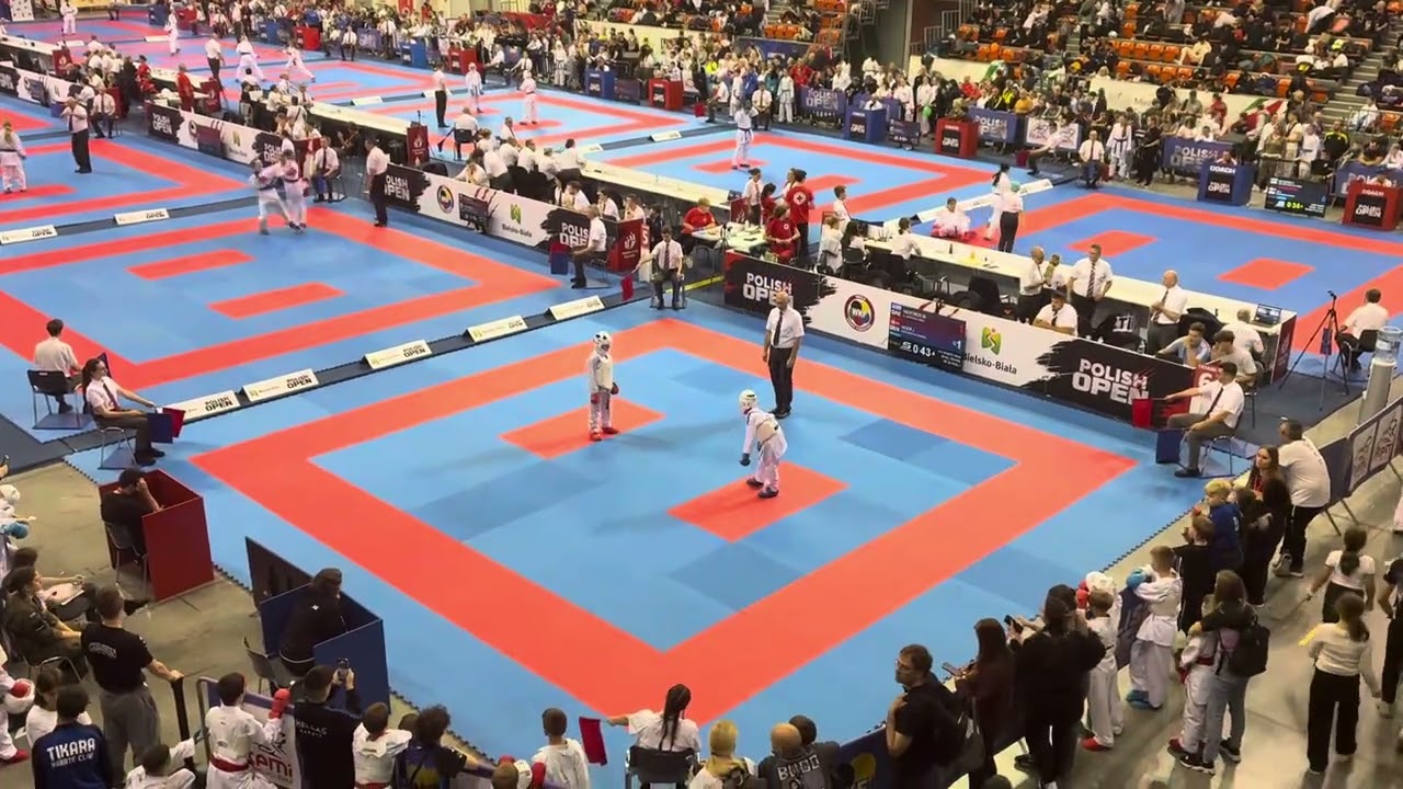 Polish Open 12/10 2025. U12 -30 kg. Første runde (blå) 1-4