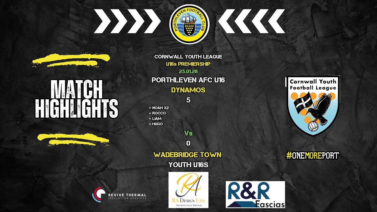 Porthleven AFC 16 Dynamos Vs Wadebridge Town Youth U16s 25.01.26