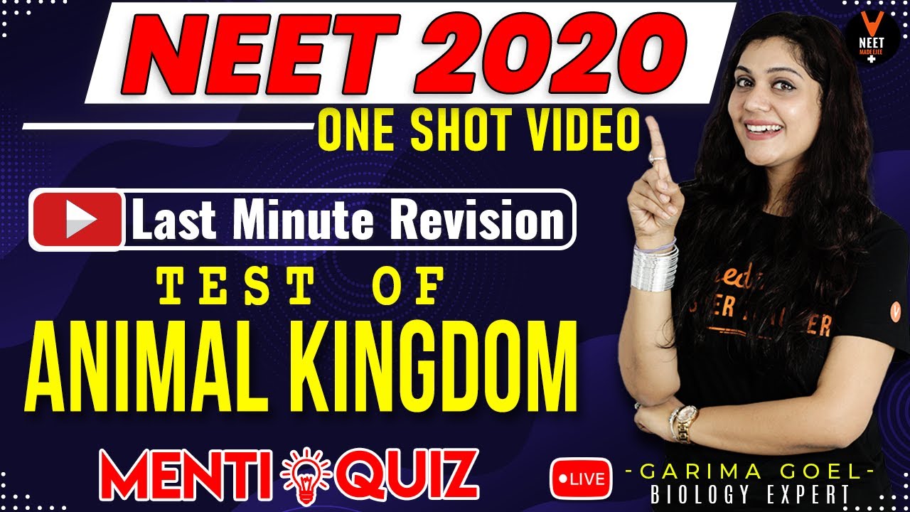 Animal Kingdom Class 11 Questions and Answers | NEET 2020 Preparation | NEET Biology Question