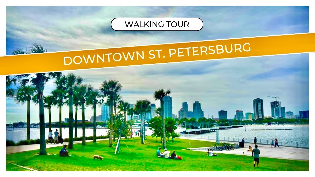 Walking Tour of Downtown St. Petersburg Florida Spring Break 2024 [4K]