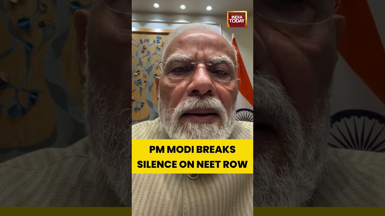 PM MODI BREAKS SILENCE ON NEET ROW #pmnarendramodi #neetexampaperleak #shortsviral #indiatoday