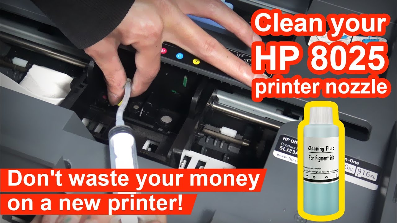 HOW TO CLEAN PRINTER HEADS ON HP910XL 910  PRO PRINTERS 8025e 8035e 8035 8028 8022 8015PRINTERS